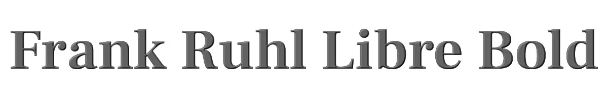 Frank Ruhl Libre Bold 