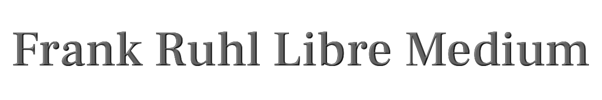 Frank Ruhl Libre Medium 