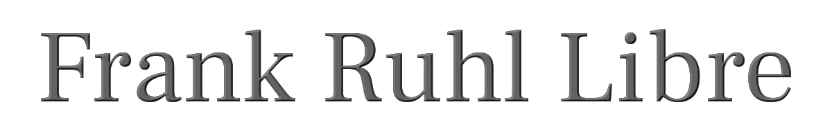 Frank Ruhl Libre 