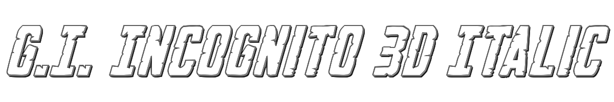 G.I. Incognito 3D Italic 