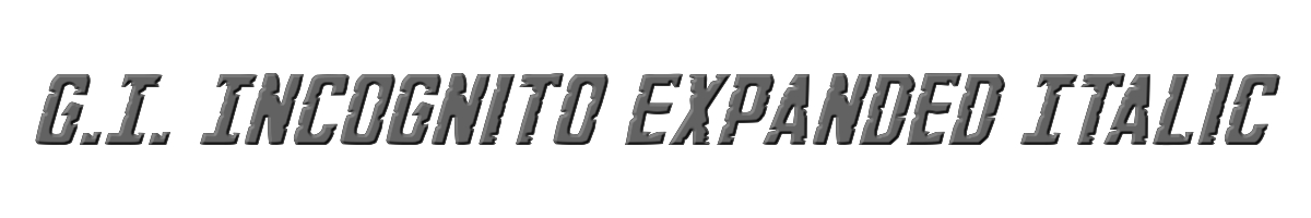 G.I. Incognito Expanded Italic 