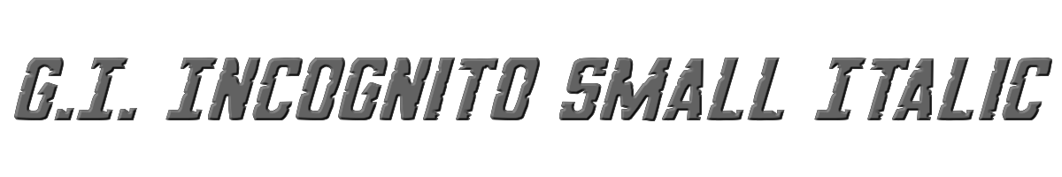 G.I. Incognito Small Italic 