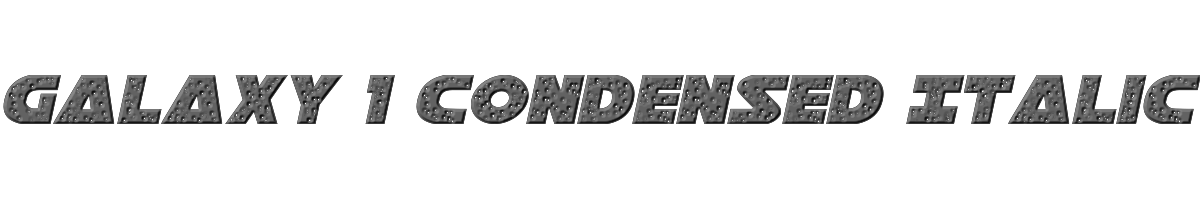 Galaxy 1 Condensed Italic 