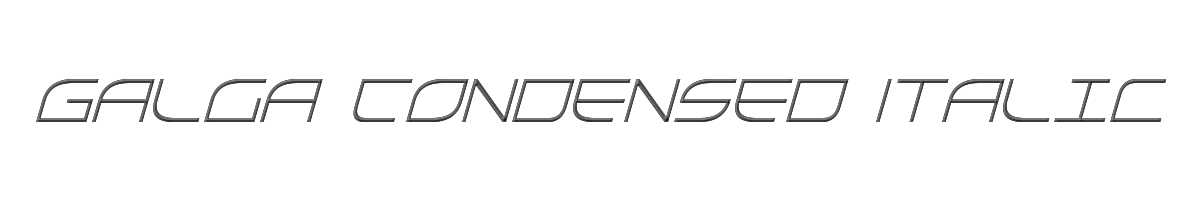 Galga Condensed Italic 