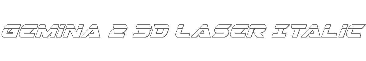 Gemina 2 3D Laser Italic 