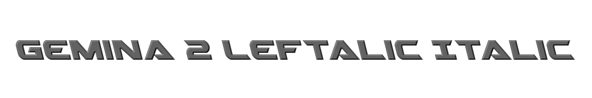 Gemina 2 Leftalic Italic 