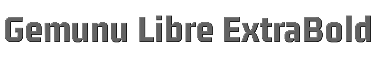 Gemunu Libre ExtraBold 