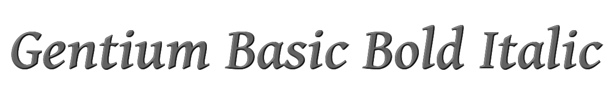 Gentium Basic Bold Italic 