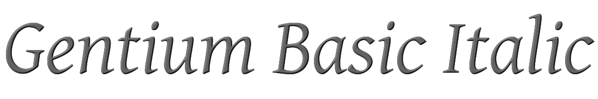 Gentium Basic Italic 