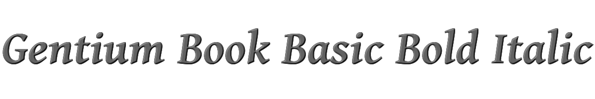 Gentium Book Basic Bold Italic 