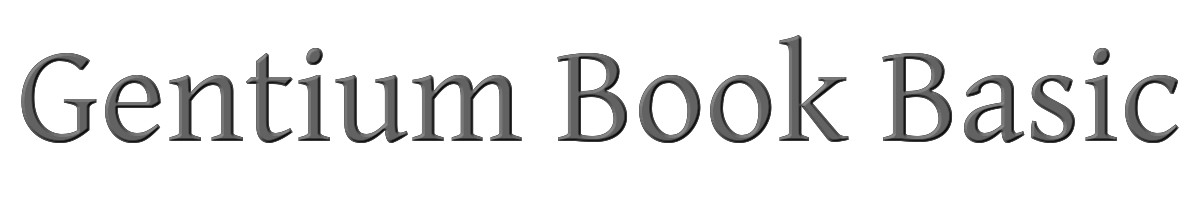 Gentium Book Basic 