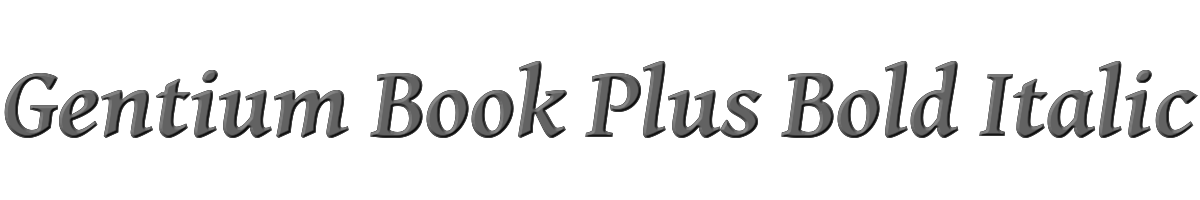 Gentium Book Plus Bold Italic 