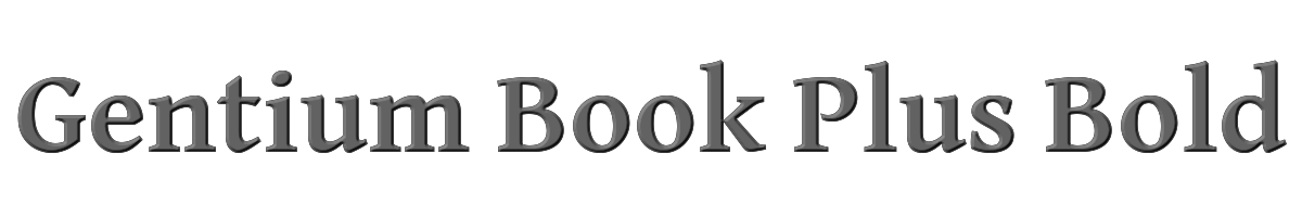 Gentium Book Plus Bold 