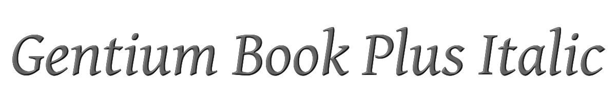 Gentium Book Plus Italic 