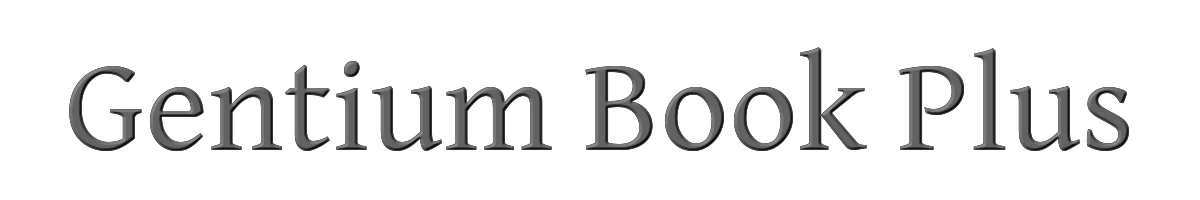 Gentium Book Plus 