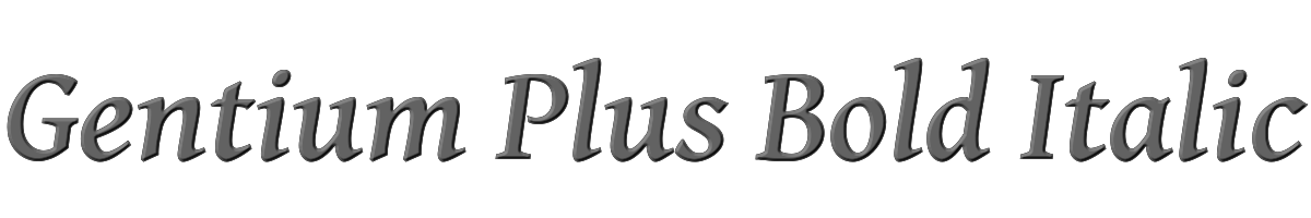 Gentium Plus Bold Italic 