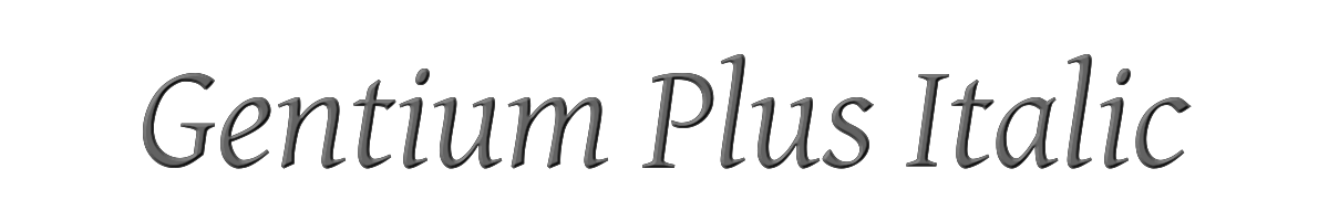 Gentium Plus Italic 