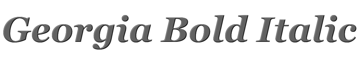 Georgia Bold Italic 