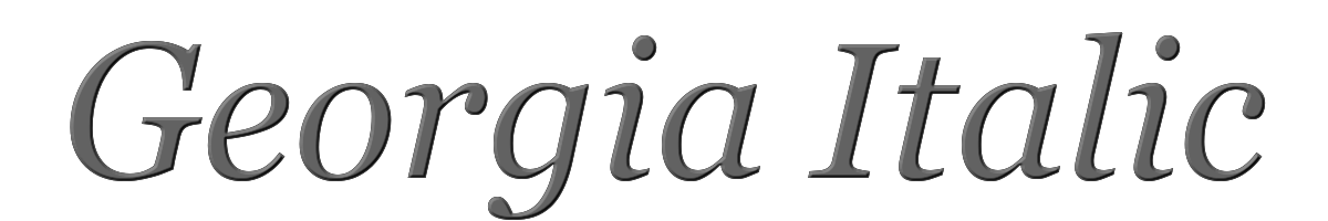 Georgia Italic 