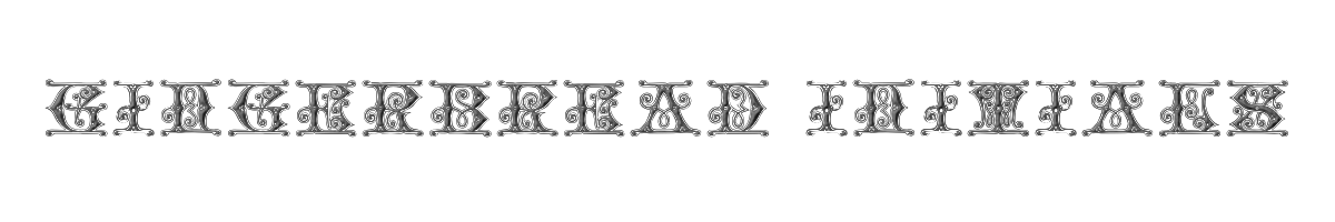 Gingerbread Initials 