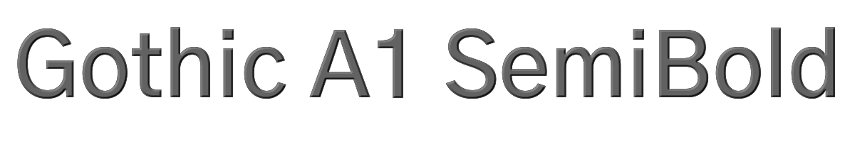 Gothic A1 SemiBold 