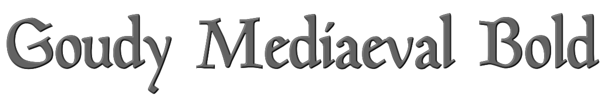 Goudy Mediaeval Bold 