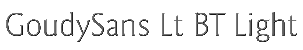 GoudySans Lt BT Light 