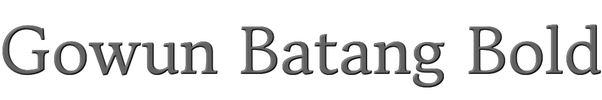Gowun Batang Bold 