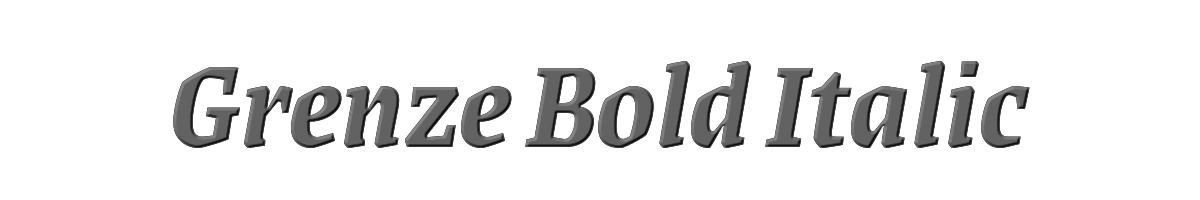 Grenze Bold Italic 