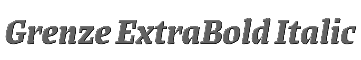 Grenze ExtraBold Italic 