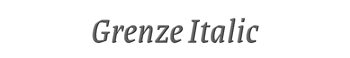 Grenze Italic 