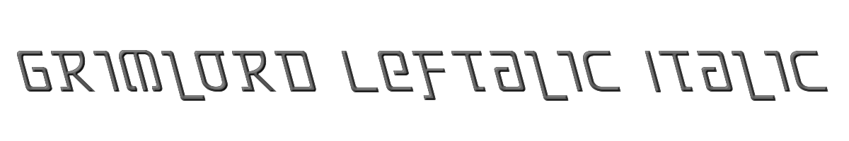 Grimlord Leftalic Italic 