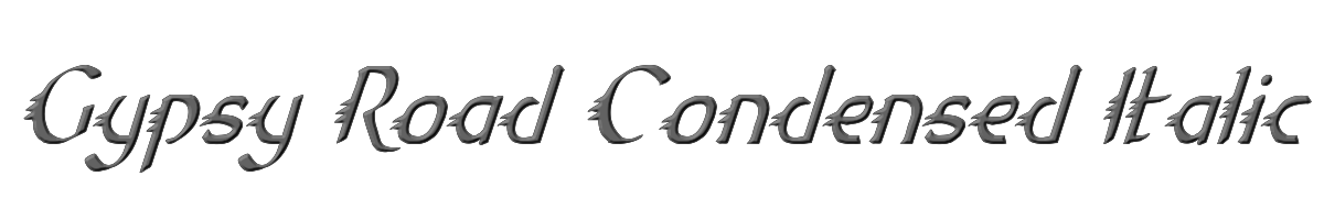 Gypsy Road Condensed Italic 