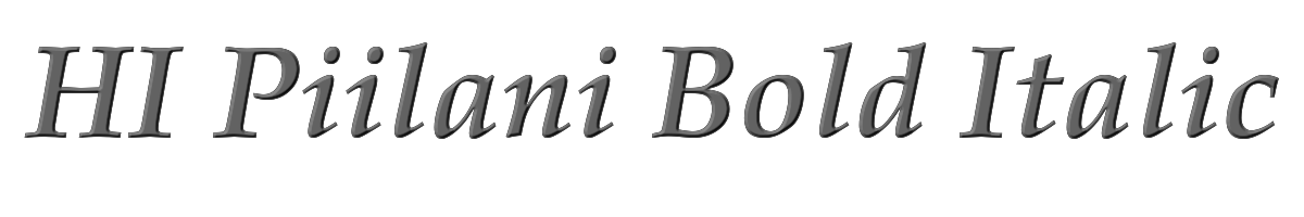 HI Piilani Bold Italic 