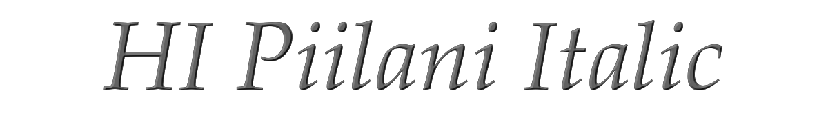 HI Piilani Italic 