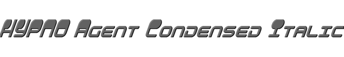 HYPNO Agent Condensed Italic 