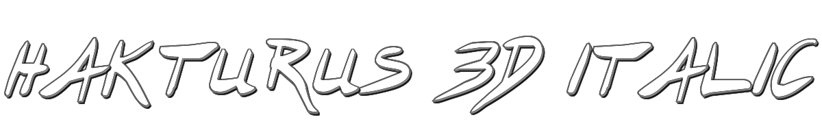 Hakturus 3D Italic 
