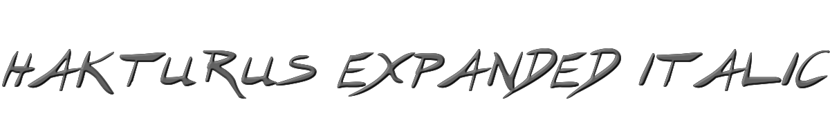 Hakturus Expanded Italic 