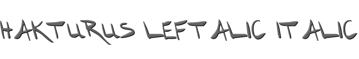 Hakturus Leftalic Italic 