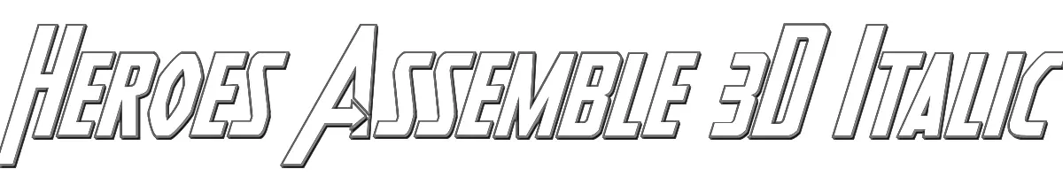 Heroes Assemble 3D Italic 