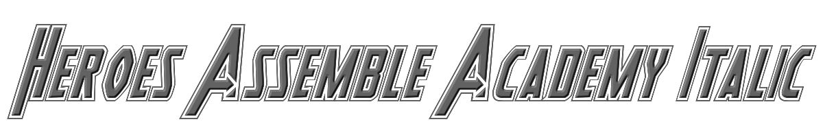 Heroes Assemble Academy Italic 