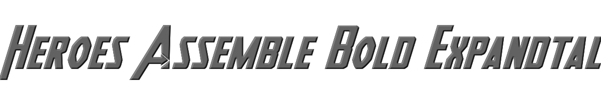 Heroes Assemble Bold Expandtalic Bold 