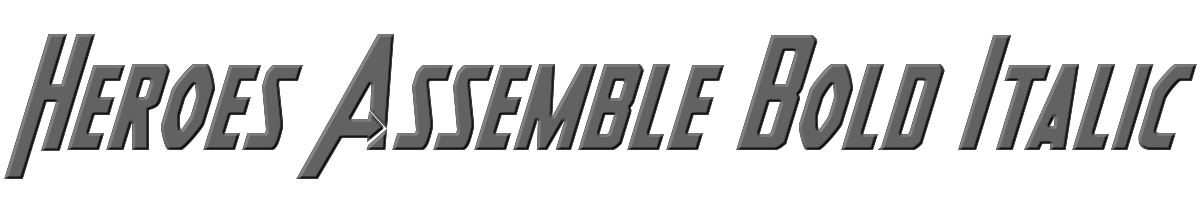 Heroes Assemble Bold Italic 