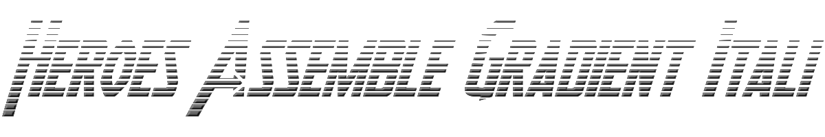 Heroes Assemble Gradient Italic 