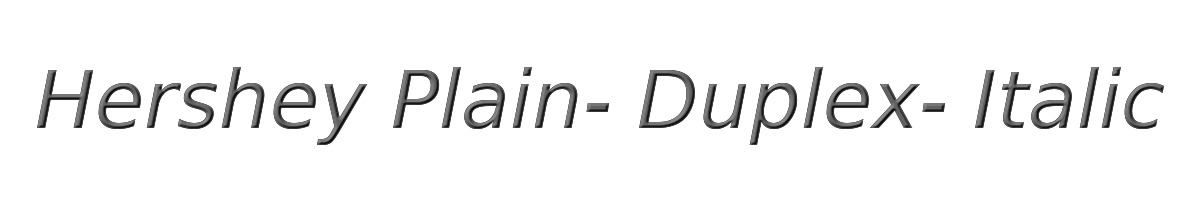 Hershey Plain- Duplex- Italic 