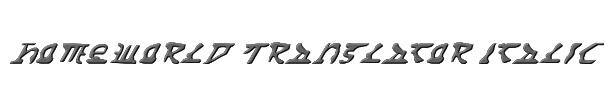 Homeworld Translator Italic 