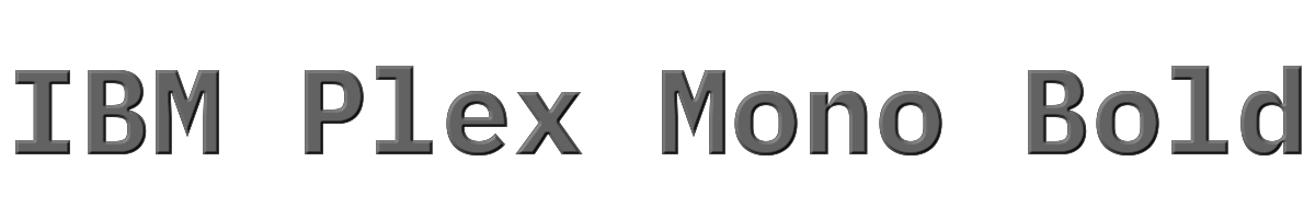 IBM Plex Mono Bold 