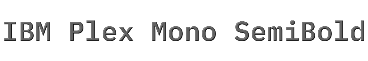 IBM Plex Mono SemiBold 