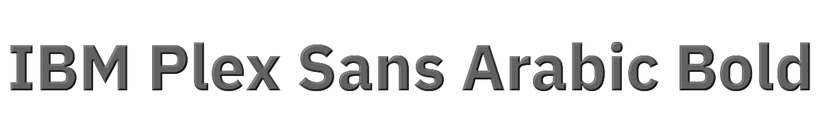 IBM Plex Sans Arabic Bold 