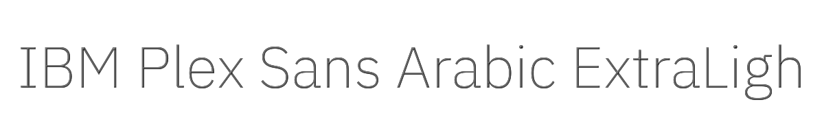 IBM Plex Sans Arabic ExtraLight 
